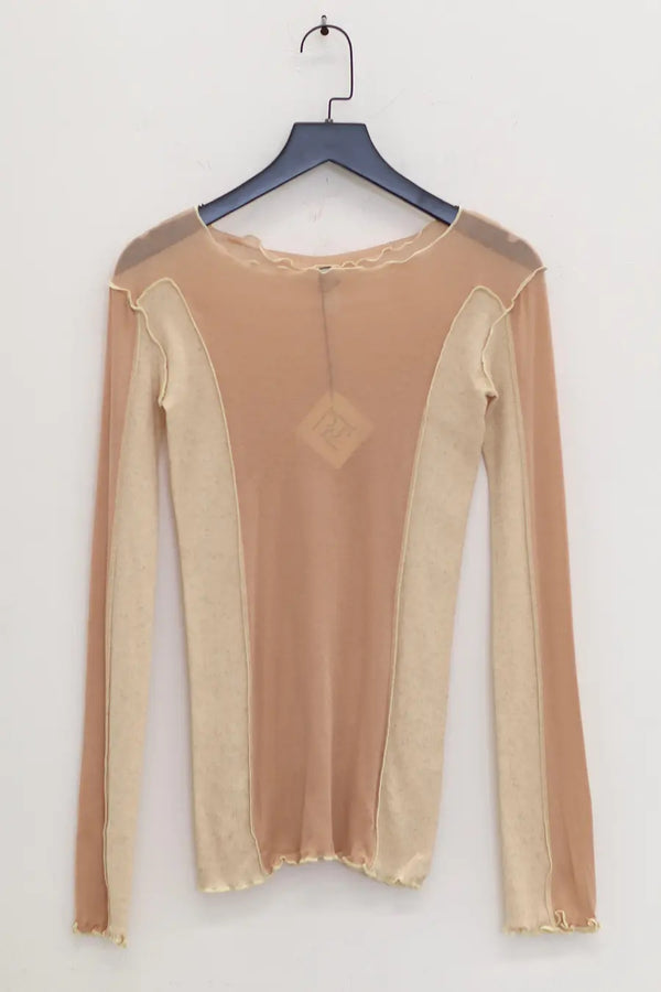 BASERANGE long-sleeved T-shirt TOSU-CG-SP24 pink camel